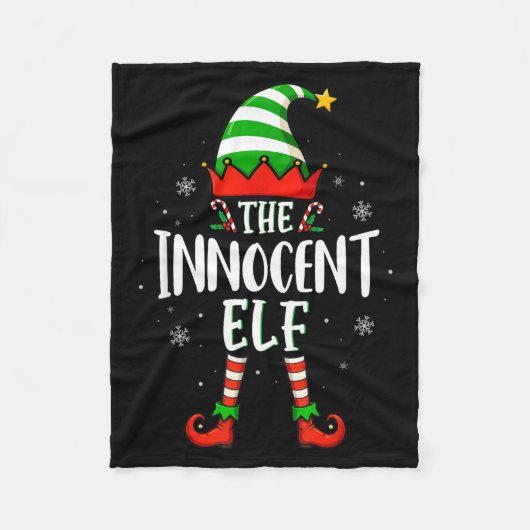 Funny Christmas The Innocent Elf Family Matching X Fleecedecke (Vorderseite)