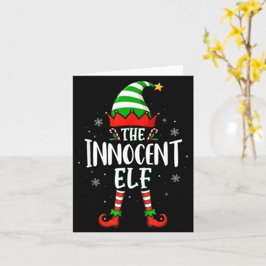 Funny Christmas The Innocent Elf Family Matching X Karte (Gelbe Blume)