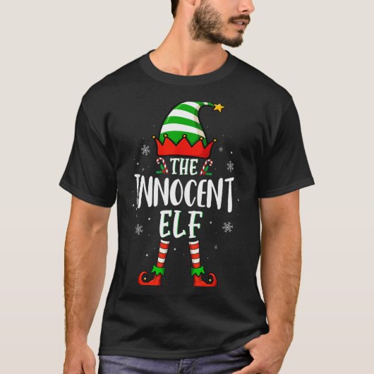 Funny Christmas The Innocent Elf Family Matching X T-Shirt (Vorderseite)