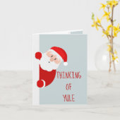 Funny Christmas Thinking Weihnachten Santa Sweethe Karte (Gelbe Blume)