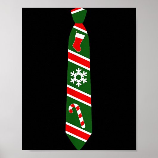 Funny Christmas Tie - Holiday Tuxedo Fun Tee Desig Poster (Vorne)
