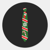 Funny Christmas Tie - Holiday Tuxedo Fun Tee Desig Runder Aufkleber (Vorderseite)