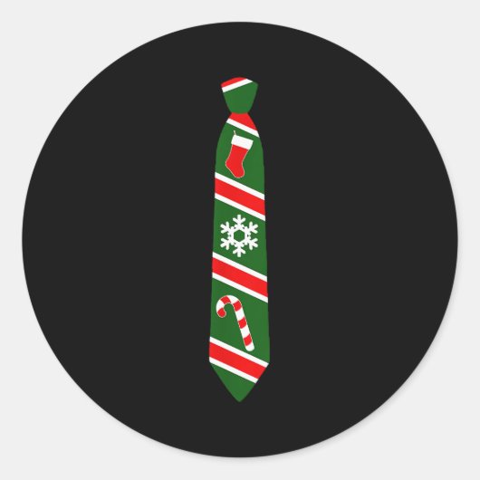 Funny Christmas Tie - Holiday Tuxedo Fun Tee Desig Runder Aufkleber (Vorderseite)
