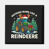 Funny Christmas Tractor Nothing Runs Like A Reinde Magnet (Vorne)