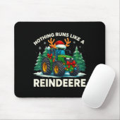 Funny Christmas Tractor Nothing Runs Like A Reinde Mousepad (Mit Mouse)