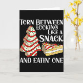 Funny Christmas Tree Cake Torn Between Looking Lik Karte (Gelbe Blume)