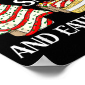 Funny Christmas Tree Cake Torn Between Looking Lik Poster (Ecke)