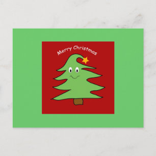 Funny Christmas Tree Card Feiertagspostkarte