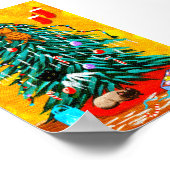 Funny Christmas Tree Cats Creationarts Poster (Ecke)