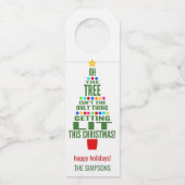 Funny Christmas Tree Erlangen Lit | Wein Flaschenanhänger (Vorderseite)