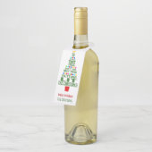 Funny Christmas Tree Erlangen Lit | Wein Flaschenanhänger (Angewinkelt)