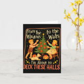 Funny Christmas Tree Kids Xmas From The Windows To Karte (Gelbe Blume)