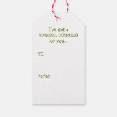 Funny Christmas Tree Poodle Geschenkanhänger (Rückseite)