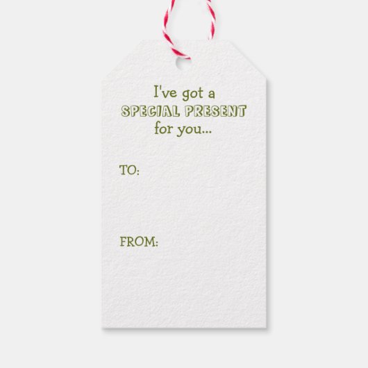 Funny Christmas Tree Poodle Geschenkanhänger (Rückseite)