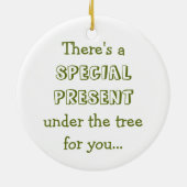 Funny Christmas Tree Poodle Keramik Ornament (Hinten)