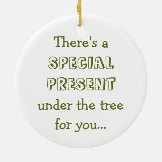 Funny Christmas Tree Poodle Keramik Ornament (Hinten)