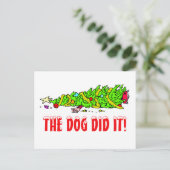 Funny Christmas Tree Postcard Feiertagspostkarte (Stehend Vorderseite)