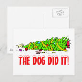 Funny Christmas Tree Postcard Feiertagspostkarte (Vorne/Hinten)