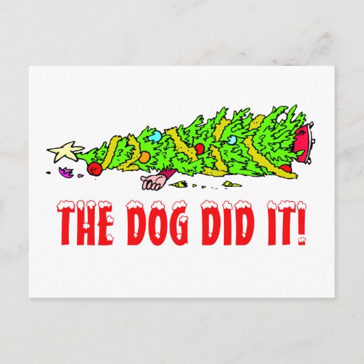 Funny Christmas Tree Postcard Feiertagspostkarte (Vorderseite)