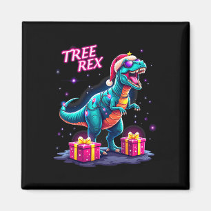 Funny Christmas Tree Rex Boys Männer Cool 70er 80e Magnet