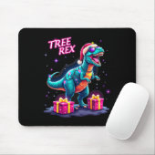 Funny Christmas Tree Rex Boys Männer Cool 70er 80e Mousepad (Mit Mouse)