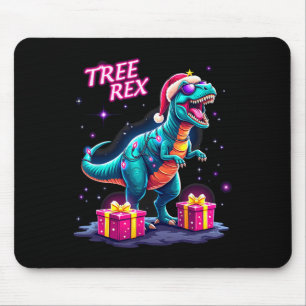 Funny Christmas Tree Rex Boys Männer Cool 70er 80e Mousepad