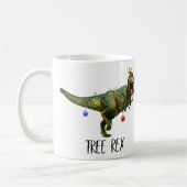 Funny Christmas Tree Rex Dinosaur White Elephant Kaffeetasse (Links)