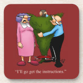 Funny Christmas Tree Spaß Untersetzer Set (Vorderseite)