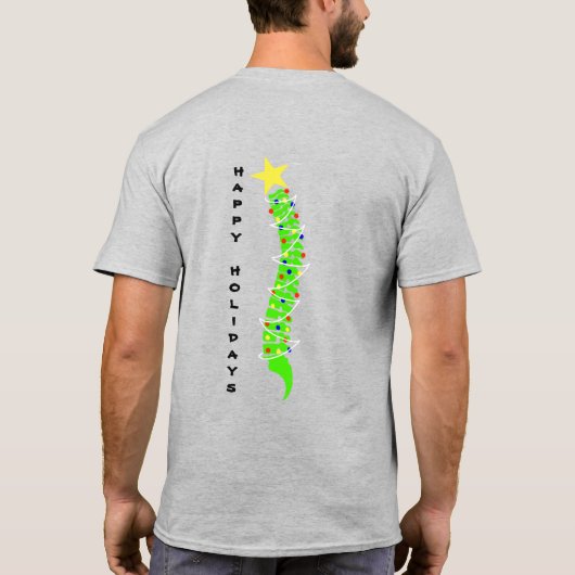 Funny Christmas Tree Spine T - Shirt (Rückseite)