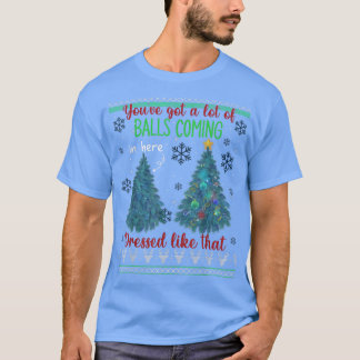 Funny Christmas Tree Topper Xmas Gag Redewendungen T-Shirt