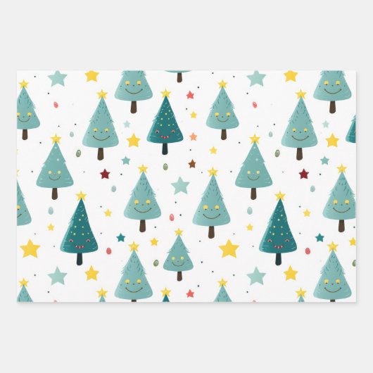 Funny Christmas Trees Geschenkpapier Set (Vorderseite 2)