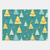 Funny Christmas Trees Geschenkpapier Set (Vorderseite)