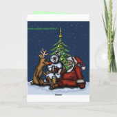 Funny Christmas Trinken Party Happy Holidays Karte (Rückseite)