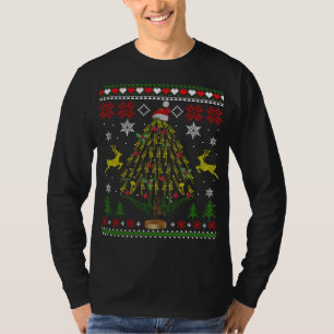 Funny Christmas Trombone Player gibt Weihnachtsbau T-Shirt