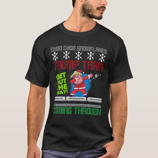 Funny Christmas Trump Zug T-Shirt (Vorderseite)