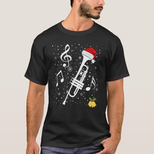 Funny Christmas Trumpet Player Cool Music Teacher T-Shirt (Vorderseite)