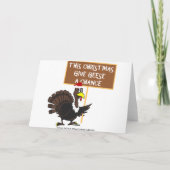 Funny Christmas Türkei Feiertagskarte (Rückseite)