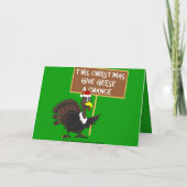 Funny Christmas Türkei Feiertagskarte (Rückseite)