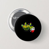 Funny Christmas Turtle It's Fine I'm Fine Everythi Button (Vorne & Hinten)