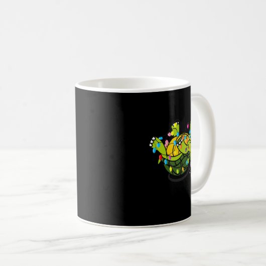 Funny Christmas Turtle It's Fine I'm Fine Everythi Kaffeetasse (VorderseiteRechts)