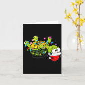 Funny Christmas Turtle It's Fine I'm Fine Everythi Karte (Gelbe Blume)