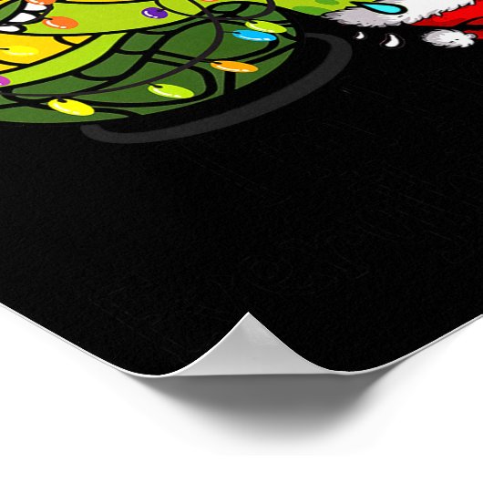 Funny Christmas Turtle It's Fine I'm Fine Everythi Poster (Ecke)