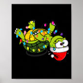 Funny Christmas Turtle It's Fine I'm Fine Everythi Poster (Vorne)