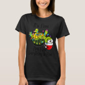 Funny Christmas Turtle It's Fine I'm Fine Everythi T-Shirt (Vorderseite)