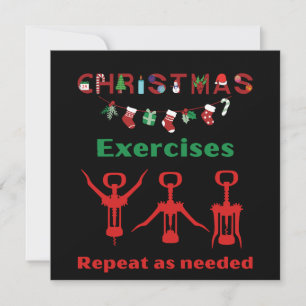 Funny Christmas Übungen wiederholen sich nach Beda Feiertagskarte