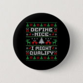 Funny Christmas Ugly Sweater - Definition Nice Button (Vorderseite)