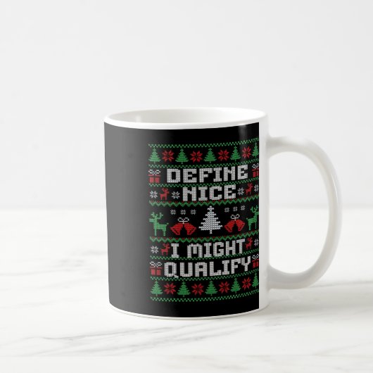 Funny Christmas Ugly Sweater - Definition Nice Kaffeetasse (Rechts)