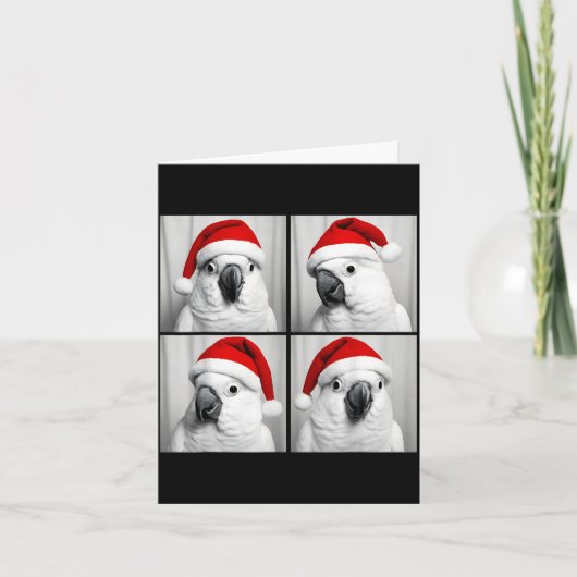 Funny Christmas Umbrella Atoo Santa Photo Booth Pa Karte (Vorderseite)