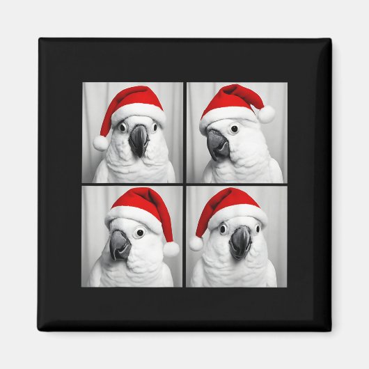 Funny Christmas Umbrella Atoo Santa Photo Booth Pa Magnet (Vorne)