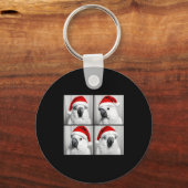 Funny Christmas Umbrella Atoo Santa Photo Booth Pa Schlüsselanhänger (Vorderseite)